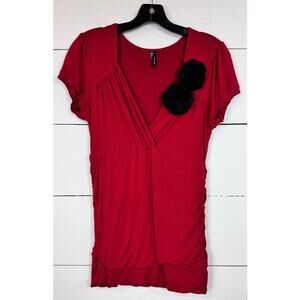 Maurices Short Sleeve Blouse Women's Size Large